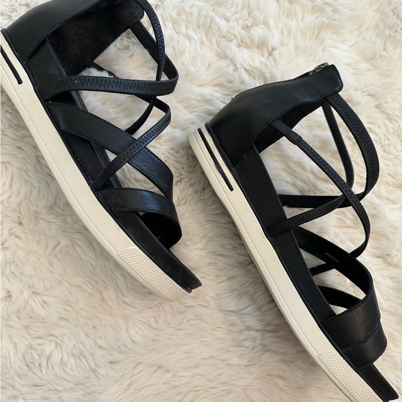 Eileen Fisher Skip Washed Leather Sneaker Sandal, Size 9.5 - Picture 1 of 4